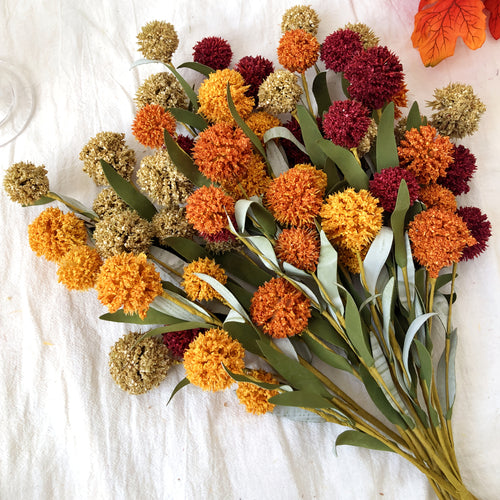 5er-Set künstliche Herbstblumen – stilvolle, realistische Deko für Tisch & Zuhause